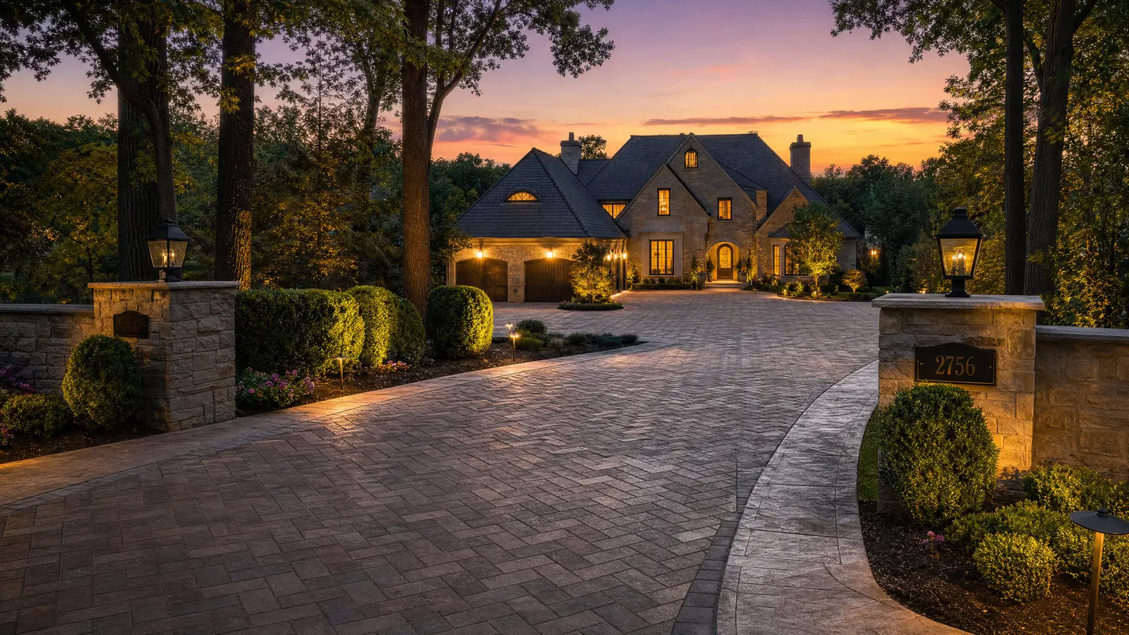 Patio arranged for outdoor seating and dining